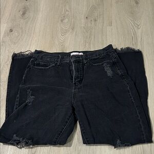 Distressed Black Jeans